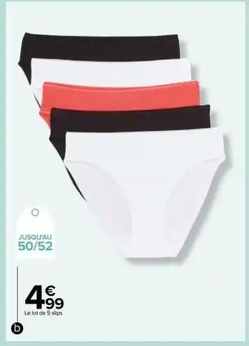 Slip en coton unis femme