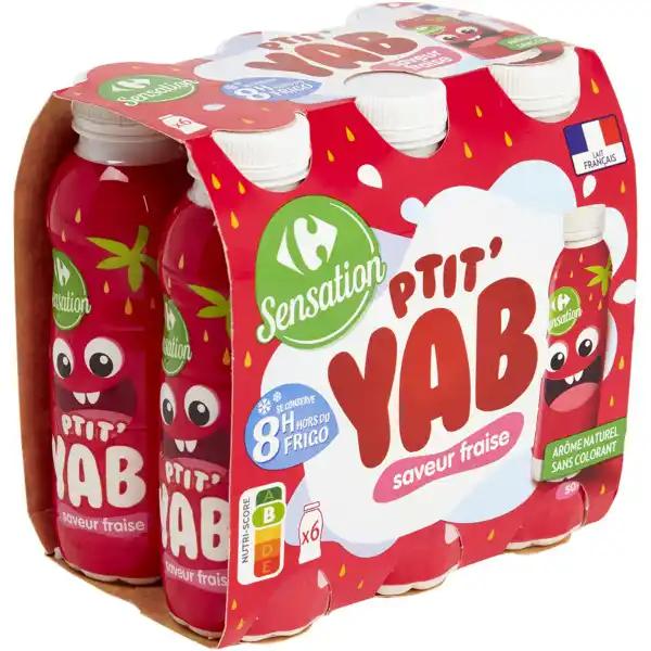 CARREFOUR SENSATION Yaourt à boire P'tit YAB