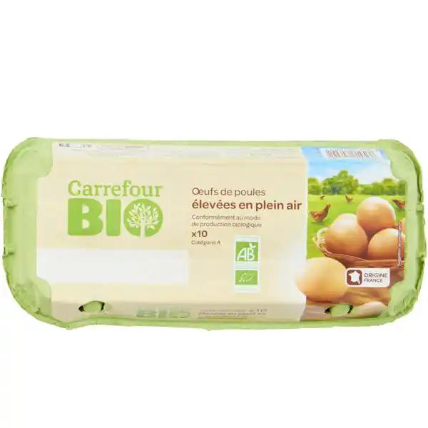 CARREFOUR BIO Œufs de poules élevées en plein air