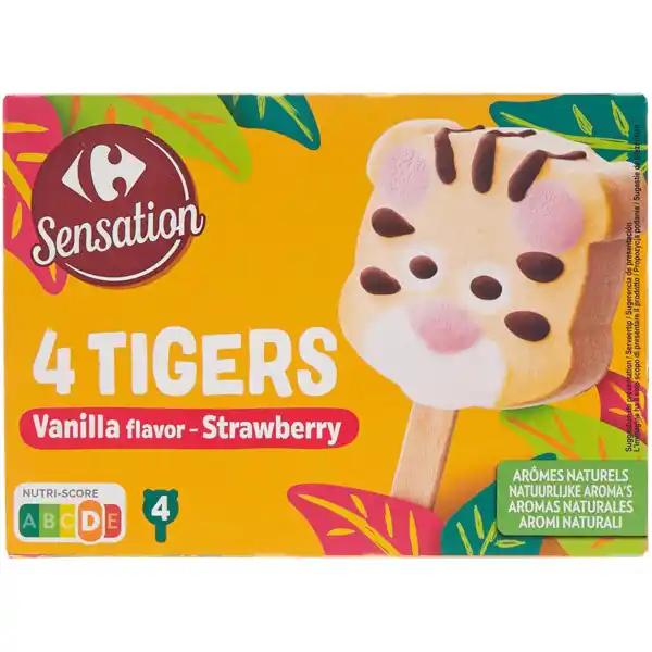 CARREFOUR SENSATION Batônnets de glaces Tigers