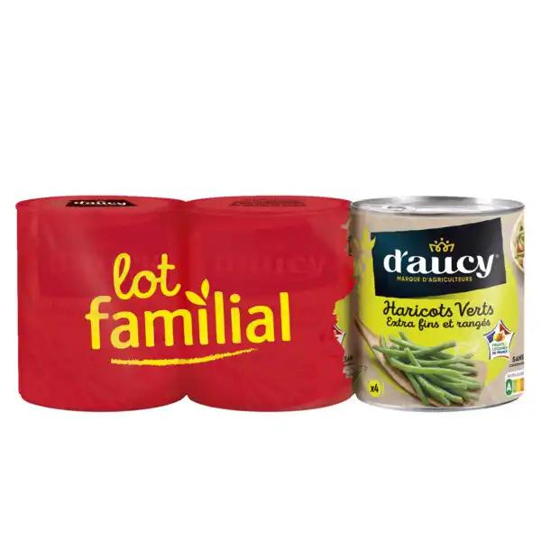 D'AUCY Haricots verts extra-fins & rangés Lot Familial