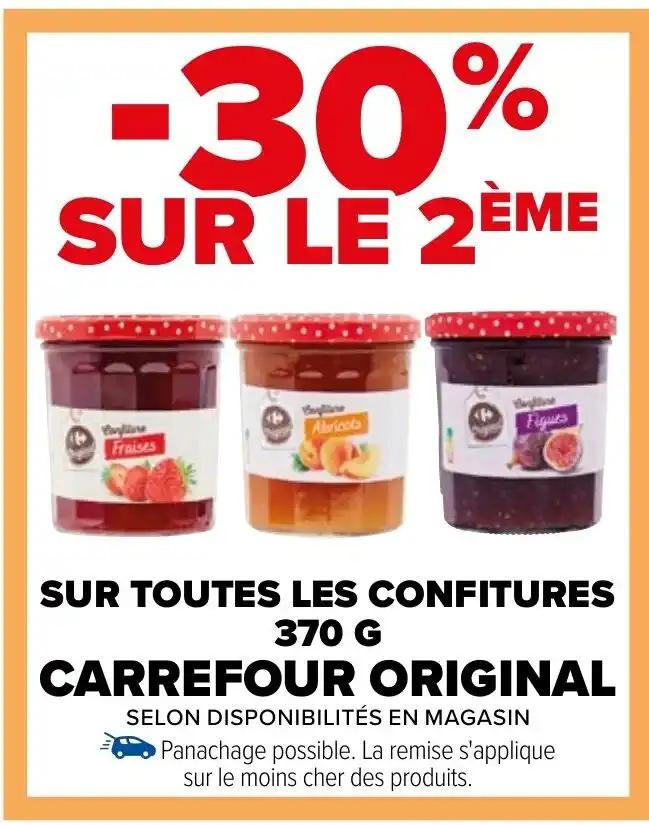 SUR TOUTES LES CONFITURES 370 G CARREFOUR ORIGINAL