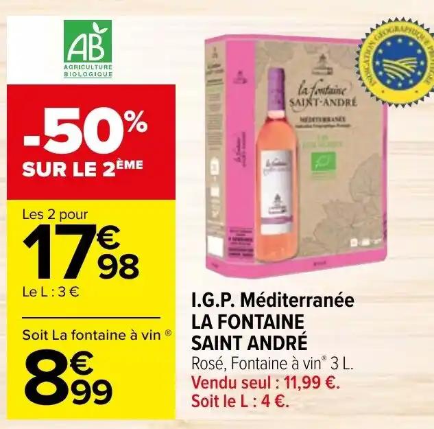 I.G.P. Méditerranée LA FONTAINE SAINT ANDRÉ