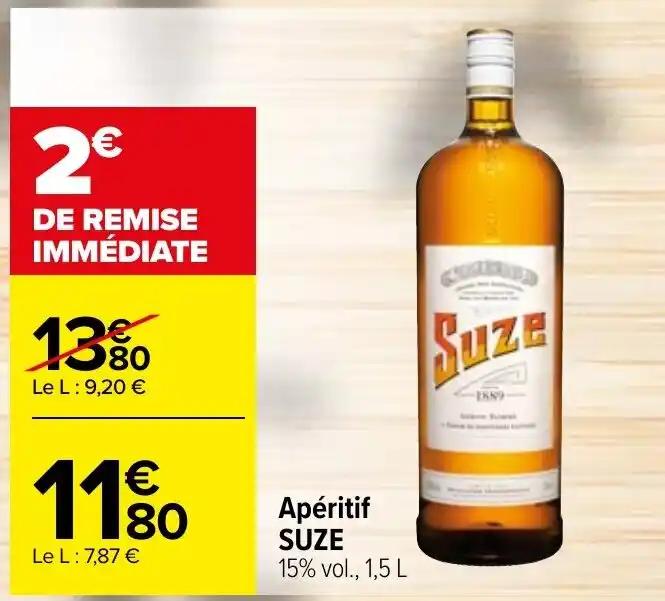Apéritif SUZE 15% vol., 1,5 L