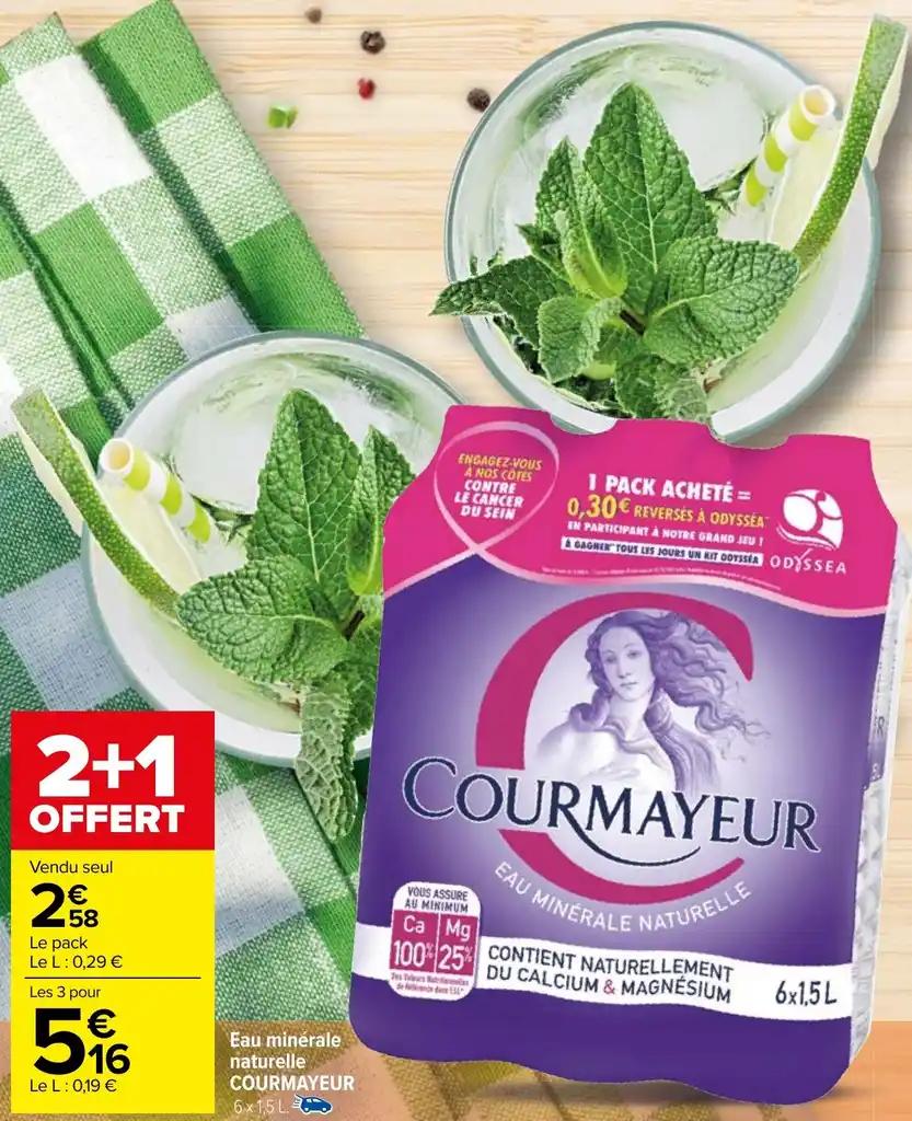Eau minérale naturelle COURMAYEUR 6x1,5 L
