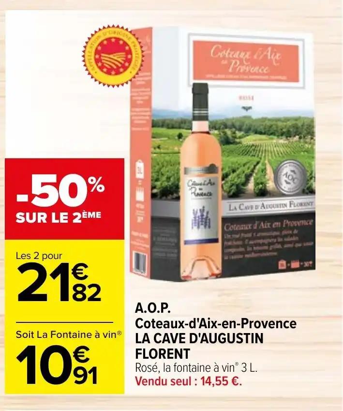 A.O.P. Coteaux-d'Aix-en-Provence LA CAVE D'AUGUSTIN FLORENT