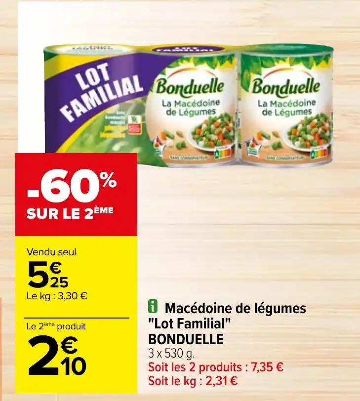 Macédoine de légumes "Lot Familial" BONDUELLE