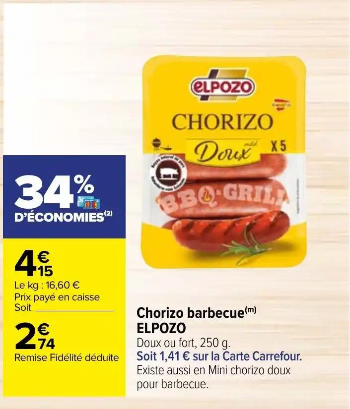 Chorizo barbecue(m) ELPOZO