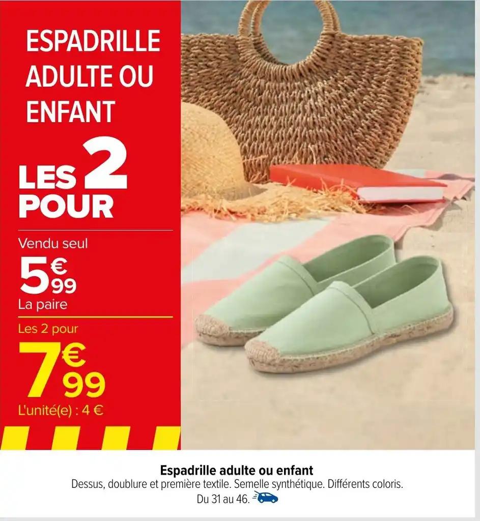 Espadrille adulte ou enfant