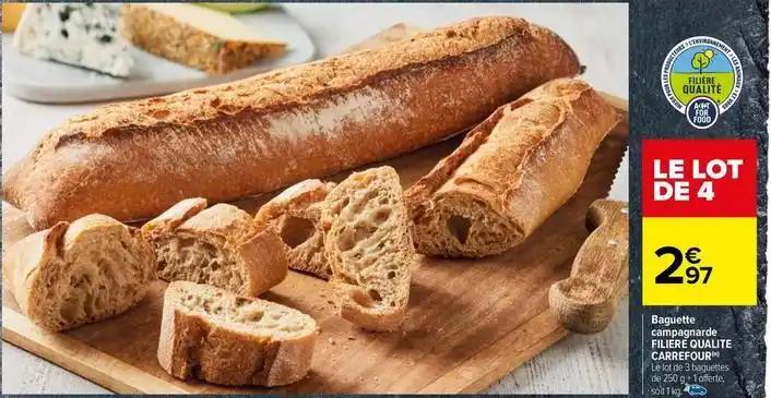 Carrefour - baguette campagnarde filiere qualite