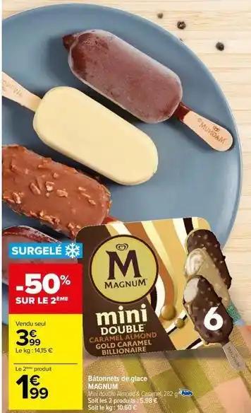 Algida - bâtonnets de glace magnum