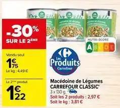 Carrefour - macédoine de légumes classic'