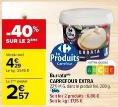 Carrefour - burrata extra