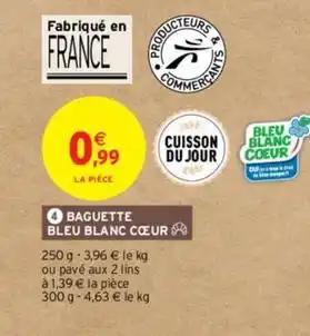 Baguette bleu blanc cœur