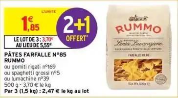 Rummo - pâtes farfalle n°85