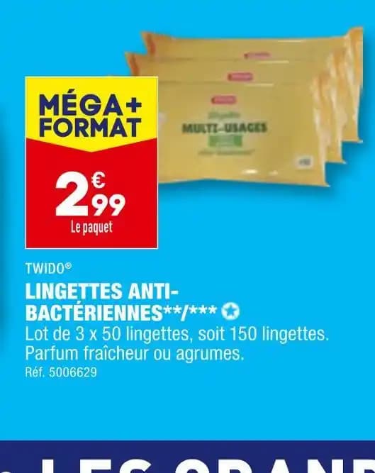 TWIDO LINGETTES ANTIBACTÉRIENNES