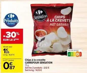 Carrefour - chips à la crevette sensation