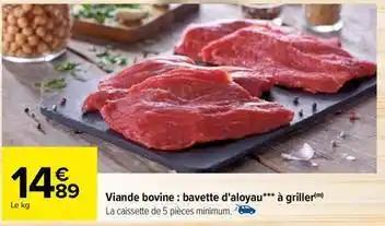Viande bovine: bavette d'aloyau