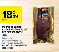 Les braserades - magret de canard mariné à la fleur de sel