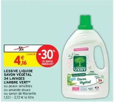L'arbre vert - lessive liquide savon végétal lavages