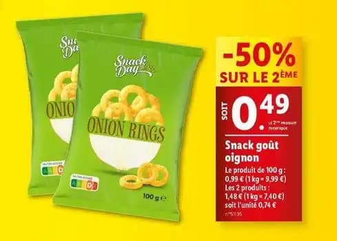 Snack day - snack goût oignon
