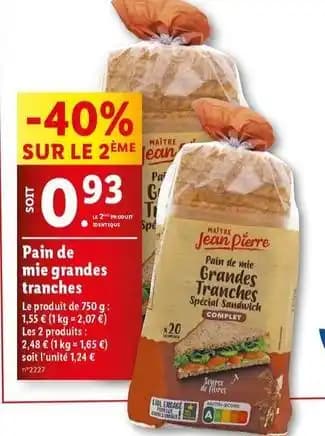 Maître jean-pierre - pain de mie