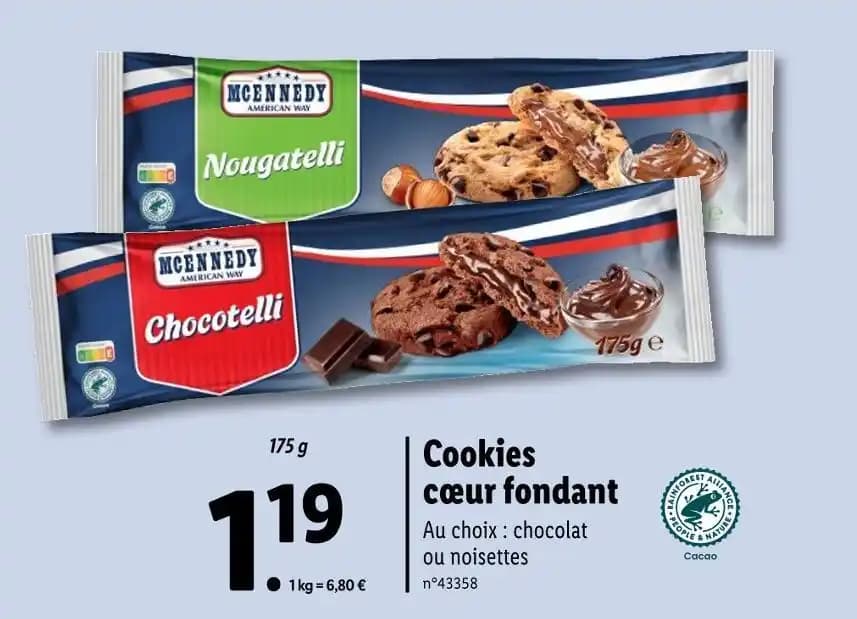 MCENNEDY Cookies cœur fondant