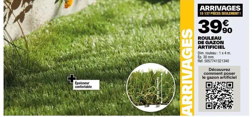 ROULEAU DE GAZON ARTIFICIEL