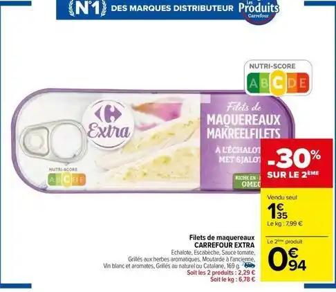 Carrefour - filets de maquereaux