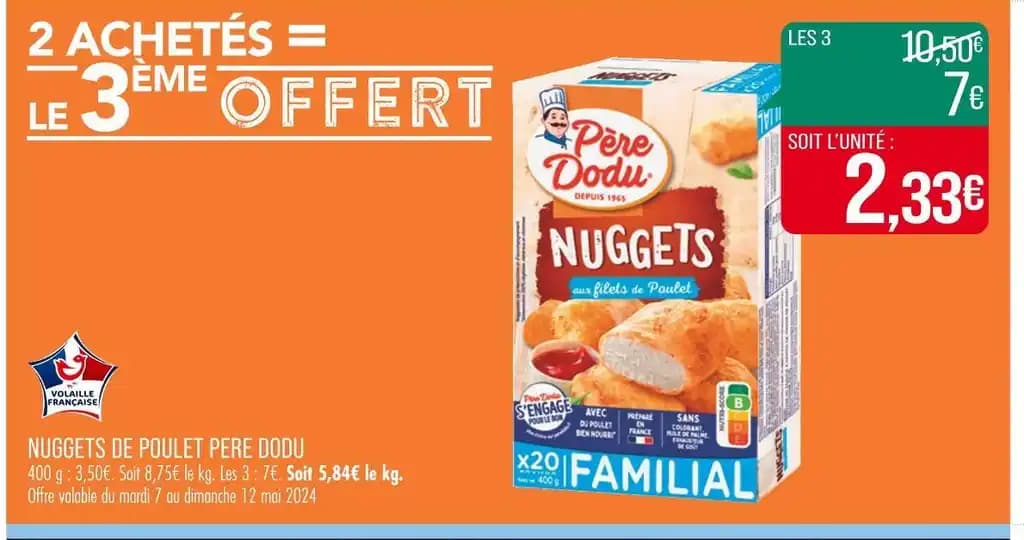 PERE DODU NUGGETS DE POULET