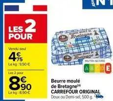 Carrefour - beurre moulé de bretagne original