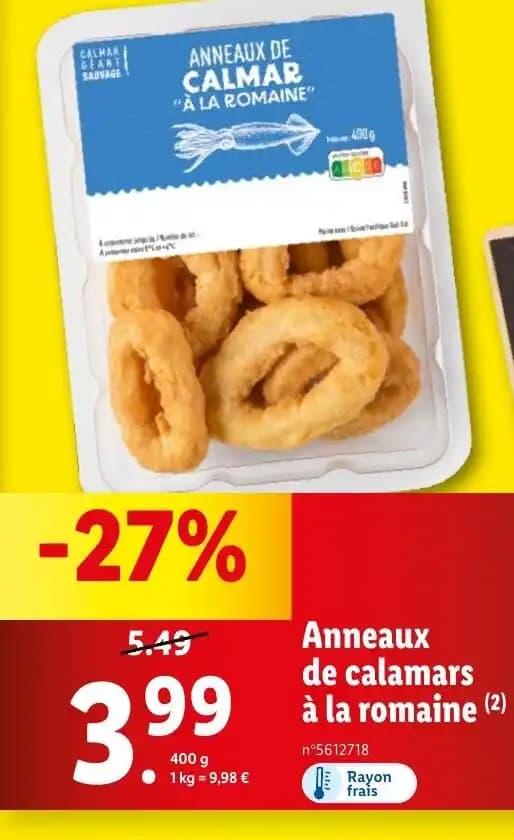 Anneaux de calamars à la romaine (2)