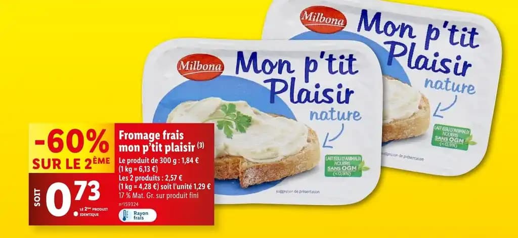 Fromage frais mon p'tit plaisir