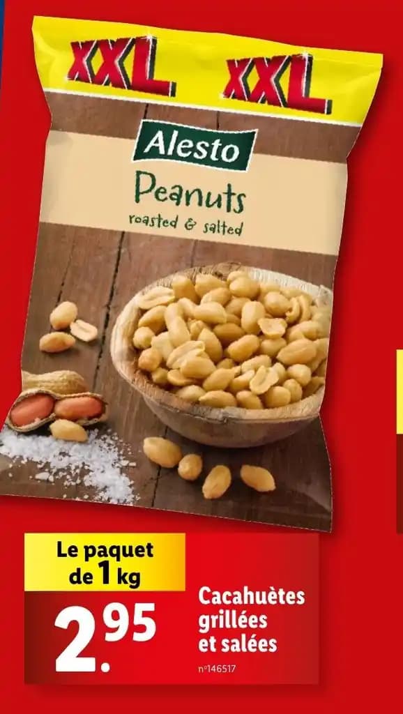 Cacahuètes grillées et salées