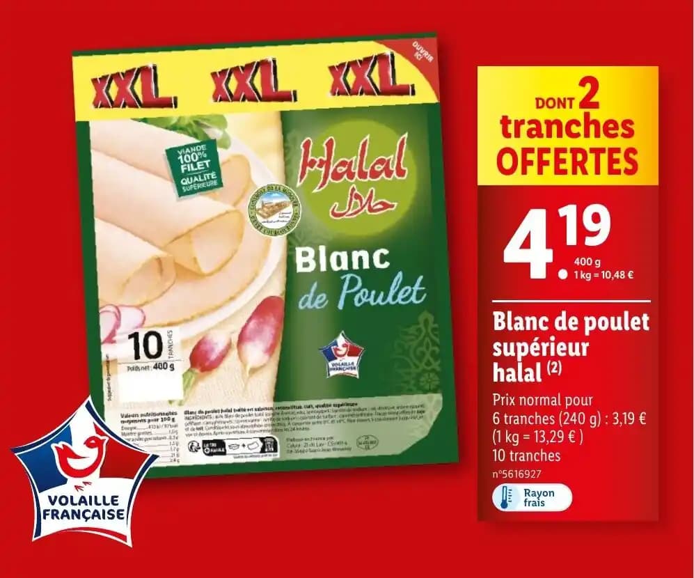 Blanc de poulet supérieur halal (2)