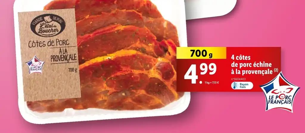 4 côtes de porc échine à la provençale (2)