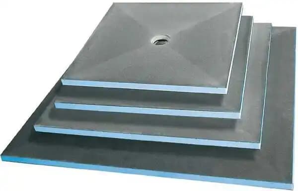 Receveur de douche à carreler 150 x 150 WEDI Fundo Primo carré écoulement centrée + bonde horizontale + kit d'étanchéité