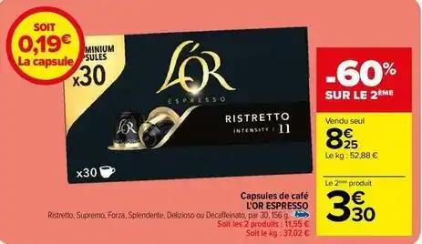 L'or - capsules de café espresso