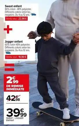 Sweat enfant + jogger enfant