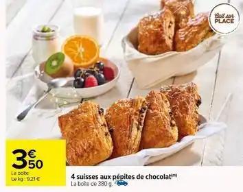 4 suisses aux pépites de chocolat