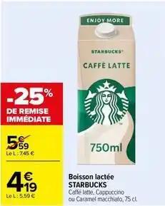 Starbucks - boisson lactée