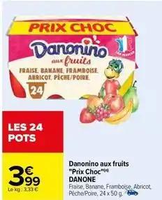 Danone - danonino aux fruits prix choc