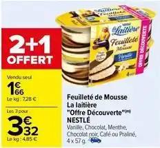 Nestlé - feuilleté de mousse la laitière offre découverte