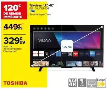 Toshiba - téléviseur led 4k
