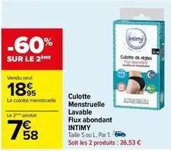 Intimy - culotte menstruelle lavable flux abondant