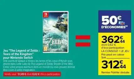 Nintendo switch - jeu the legend of zelda