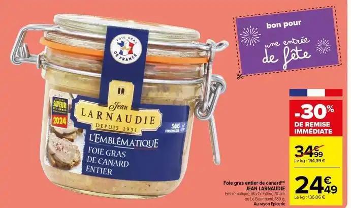 Jean larnaudie - foie gras entier de canard