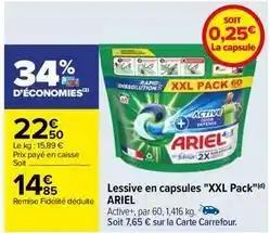 Ariel - lessive en capsules xxl pack