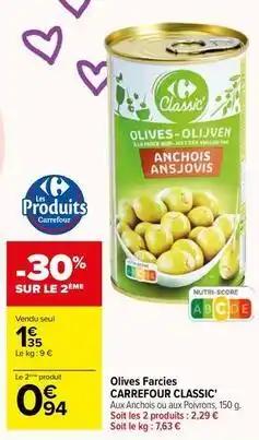 Carrefour - olives farcies classic