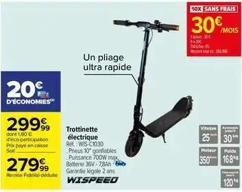 Wispeed - trottinette electrique